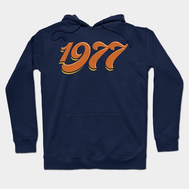 The Seventies - 1977 Hoodie by LeftCoast Graphics